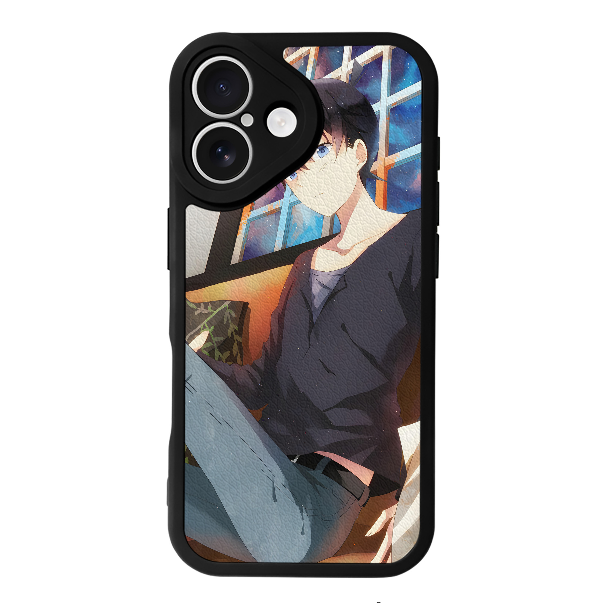 （画像用） 名探偵コナン Detective Conan 【iPhone 16シリーズ対応】シリコンスマホケース（レザー調） 材質：シリコン